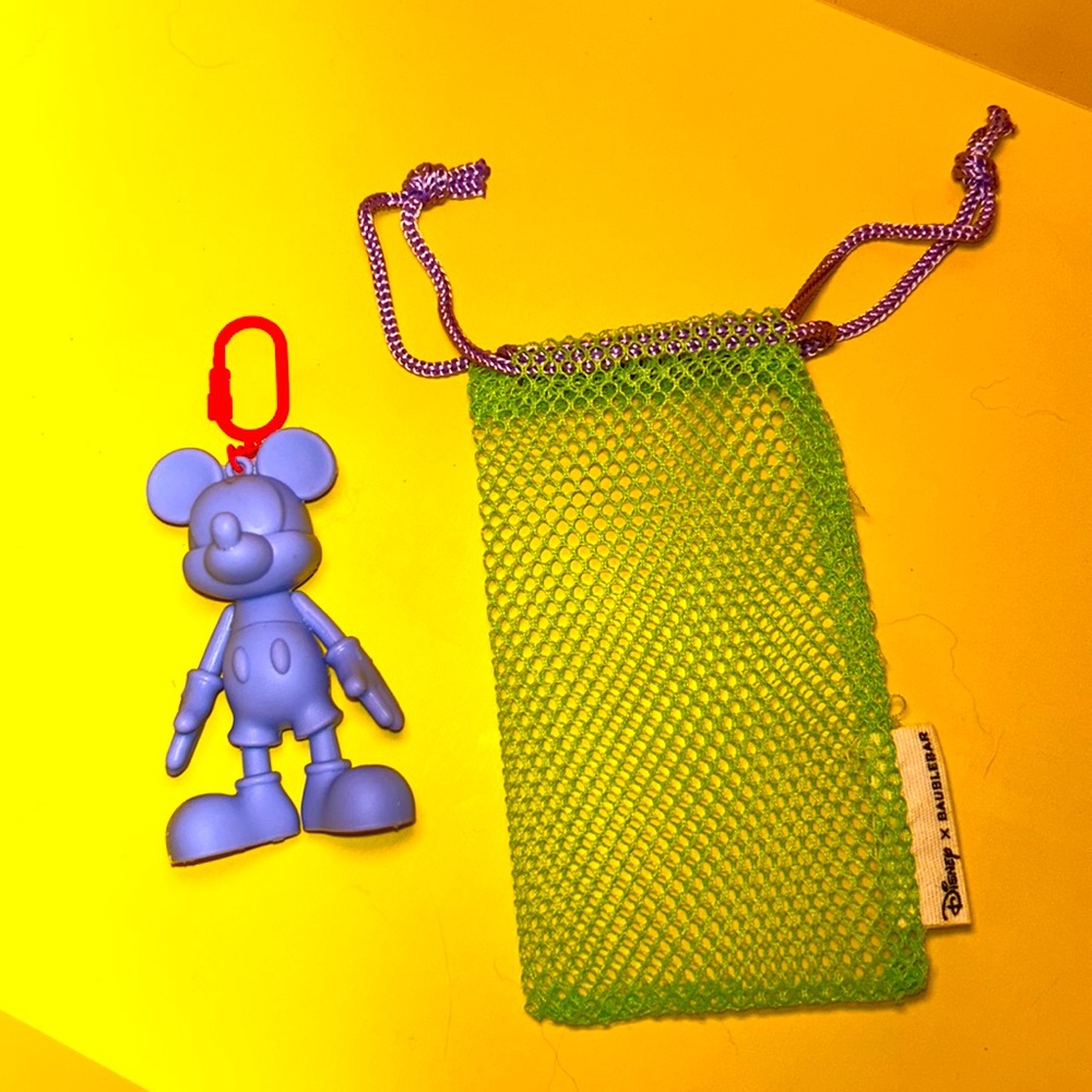 Disney Mickey Mouse Sport Charms by BaubleBar/Purple w/lime mesh bag - Picture 2 of 6